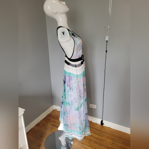 Class Roberto Cavalli Watercolor Silk Dress, VGUC, Size 8 - Picture 6 of 15